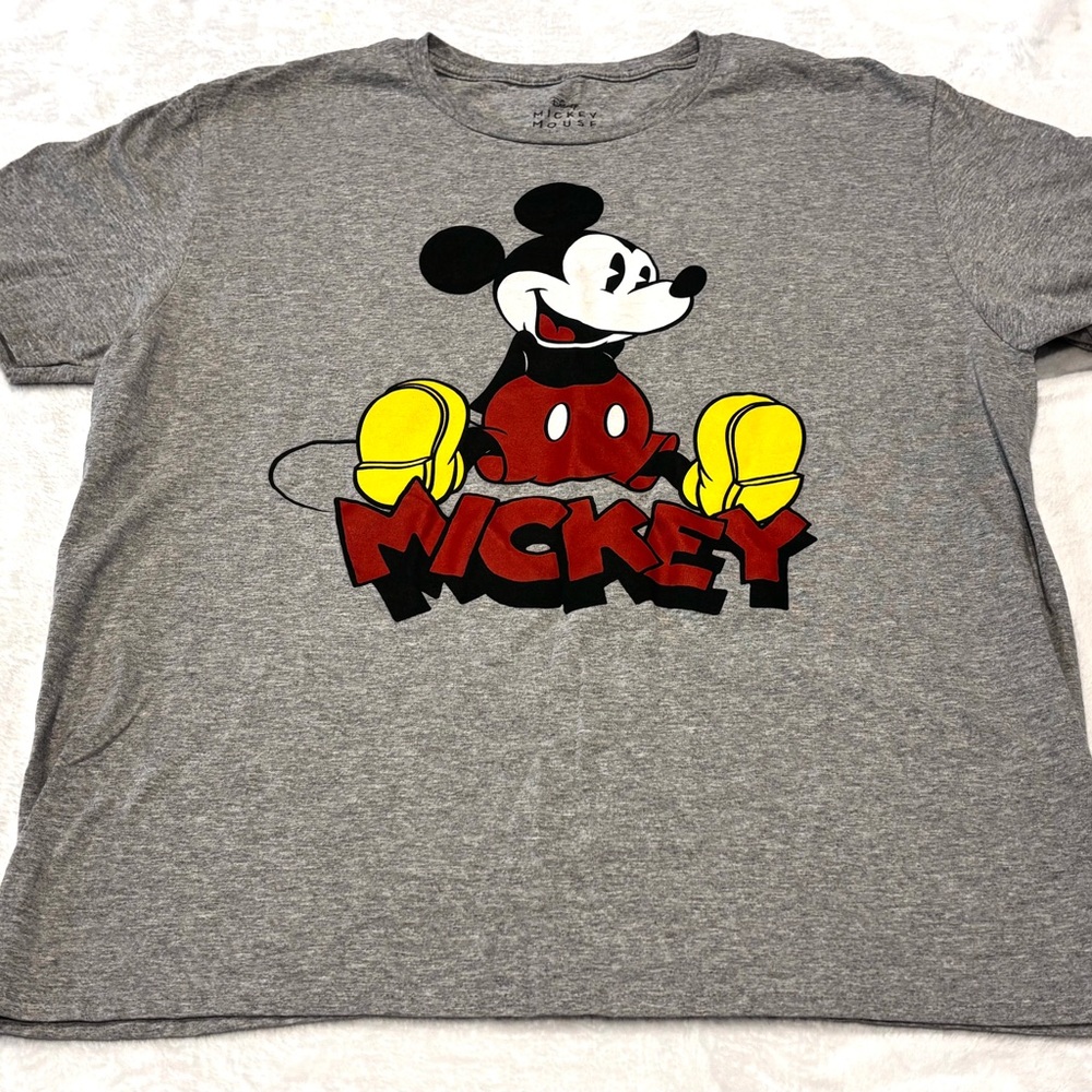 Disney Mickey Mouse Classic Distressed Men's Charcoal T-shirt Size Large
